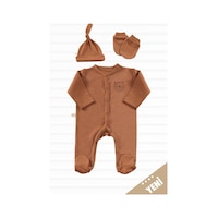 Tinylamb Honey Bear Unisex 3 Parça Hastane Çıkışı Takımı Organik Pamuk Yenidoğan Set Kiremit Tinylamb Honey Bear Unisex 3 Parça Hastane Çıkışı Takımı Organik Pamuk Yenidoğan Set Kiremit