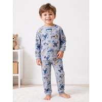 Durukoza %100 Pamuk Erkek Çocuk Pijama Takımı Uçaklı 4 Mevsim Gri Durukoza %100 Pamuk Erkek Çocuk Pijama Takımı Uçaklı 4 Mevsim Gri