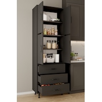 Aeka Ae-3020 Irmak 4 Kapaklı Çok Amaçlı Dolap 3 Çekmeceli Raflı Mutfak Kiler Banyo 195x63x35 Çok Amaçlı Dolap Antrasit - Antrasit Aeka Ae-3020 Irmak 4 Kapaklı Çok Amaçlı Dolap 3 Çekmeceli Raflı Mutfak Kiler Banyo 195x63x35 Çok Amaçlı Dolap Antrasit - Antrasit