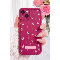 Fibaks iPhone 13/14 Uyumlu Kılıf Yumuşak Dokulu Kelebek Ve Gül Desenli Yumuşak Kamera Korumalı Silikon Kapak Fibaks iPhone 13/14 Uyumlu Kılıf Yumuşak Dokulu Kelebek Ve Gül Desenli Yumuşak Kamera Korumalı Silikon Kapak