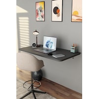 Katlanabilir Duvara Monte Masa - 50x90 Cm Ofis, Ev Çalışma Masası Antrasit Katlanabilir Duvara Monte Masa - 50x90 Cm Ofis, Ev Çalışma Masası Antrasit
