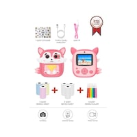 Torima Cmr-20 Pembe Dijital Video Kayıt Fotoğraf Çocuk Kamerası Termal Resim Kağıt Baskılı Yazıcı