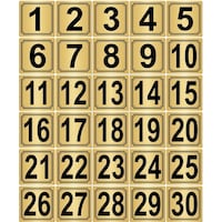 Altın Renk Metal Kapı Masa Dolap Numarası 5cmx5cm 30 Adet Altın Renk Metal Kapı Masa Dolap Numarası 5cmx5cm 30 Adet