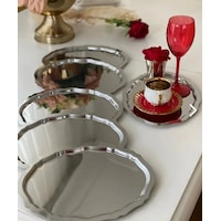 Oval Kahve Ve Çay Sunum Tepsi Paslanmaz Oval Kahve Ve Çay Sunum Tepsi Paslanmaz