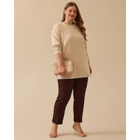 Gala-xi Kadın Büyük Beden Çiçek İşlemeli Sweatshirt 10002512314003 Bej Gala-xi Kadın Büyük Beden Çiçek İşlemeli Sweatshirt 10002512314003 Bej