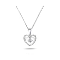Brezza Lusso Jewelry Gümüş Çift Kalp Tektaş Kadın Gümüş Kolye 45 CM Brezza Lusso Jewelry Gümüş Çift Kalp Tektaş Kadın Gümüş Kolye 45 CM