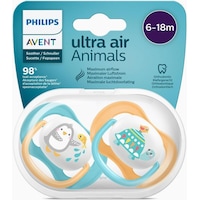 Philips Avent Ultra Air Animals 2li Emzik 6 18 Ay Unisex Somon - Yeşil Philips Avent Ultra Air Animals 2li Emzik 6 18 Ay Unisex Somon - Yeşil