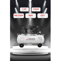 Demr Kompresör Pistonlu 100 LT 2 Kafa 8 Bar 2 HP IDM100 Hava Kompresörü