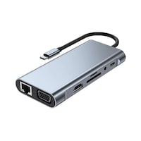 11in1 Type-c To Usb Hdmı 4xusb Rj45 Hdmi Vga Sd Tf Card Çevirici Adaptör 11in1 Type-c To Usb Hdmı 4xusb Rj45 Hdmi Vga Sd Tf Card Çevirici Adaptör