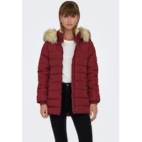 Only Kapüşonlu Bordo Kadın Kaban 15304765 001 Only Kapüşonlu Bordo Kadın Kaban 15304765 001
