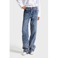 it's basic Kadın T.kot Rengi 2w48 Parlak Damla Taş Detaylı Tasarım Denim Jean Kırmızı it's basic Kadın T.kot Rengi 2w48 Parlak Damla Taş Detaylı Tasarım Denim Jean Kırmızı