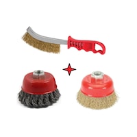 3 Parça Çanak Spiral Çelik Tel Fırça Burgu Çelik Fırça Kalın Ince 3 Parça Çanak Spiral Çelik Tel Fırça Burgu Çelik Fırça Kalın Ince