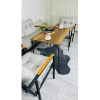 Madame Home Kadife Balkon, Bahçe,teras,cafe - Salon - Metal Kanepe Koltuk Takımı - 2+1+1 + Masa Açık Gri Madame Home Kadife Balkon, Bahçe,teras,cafe - Salon - Metal Kanepe Koltuk Takımı - 2+1+1 + Masa Açık Gri