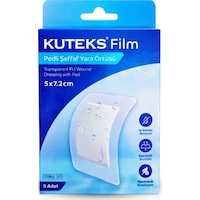 Kuteks Film Pedli Şeffaf Yara Örtüsü 5x7,2 Cm 5li Kutu Kuteks Film Pedli Şeffaf Yara Örtüsü 5x7,2 Cm 5li Kutu