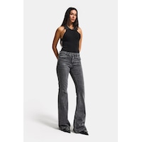 it's basic Kadın Füme 4s6-14 Mid Rise Flare Fit Esnek Kumaş Denim Jean it's basic Kadın Füme 4s6-14 Mid Rise Flare Fit Esnek Kumaş Denim Jean