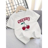 Uyguntarz Çocuk Happycherry Baskılıtasarım Tshirt Beyaz Uyguntarz Çocuk Happycherry Baskılıtasarım Tshirt Beyaz