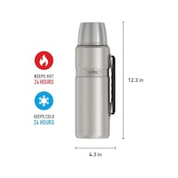 Thermos Sk2010 Stainless King Large Matte Stainless Steel 1.2 Lt. 163963-ak