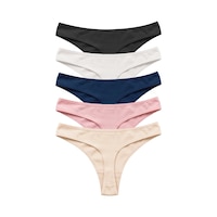 Pamuklu Basic Kadın Tanga Külot 5'li Paket-3 Çok Renkli Pamuklu Basic Kadın Tanga Külot 5'li Paket-3 Çok Renkli