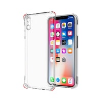 Fibaks iPhone Xs Max Uyumlu Kılıf Antishock Darbe Emici Kamera Korumalı Yumuşak Esnek Şeffaf Silikon Kapak