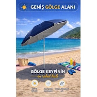 Lacivert 170 Cm Ayarlanabilir Düz Renk Kumaş Plaj Şemsiyesi Lacivert 170 Cm Ayarlanabilir Düz Renk Kumaş Plaj Şemsiyesi