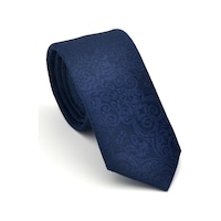 Gaffy Şal Desenli Lacivert Dokuma Kumaş Mendilli Slim Fit Kravat // Sdk-2506-2 Lacivert Gaffy Şal Desenli Lacivert Dokuma Kumaş Mendilli Slim Fit Kravat // Sdk-2506-2 Lacivert