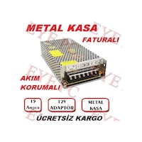 12 Volt 15 Amper 12V 15A Metal Kasa Güç Trafosu