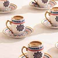Perotti 1301040105 Cihangir 6 Kişilik Porselen Altın Yaldızlı Fincan Seti 12 Parça Türk Kahvesi Fincanı Takımı-90ml Çok Renkli Perotti 1301040105 Cihangir 6 Kişilik Porselen Altın Yaldızlı Fincan Seti 12 Parça Türk Kahvesi Fincanı Takımı-90ml Çok Renkli