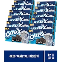 Oreo Vanilyalı Bisküvi 220 Gr - 12 Adet Oreo Vanilyalı Bisküvi 220 Gr - 12 Adet