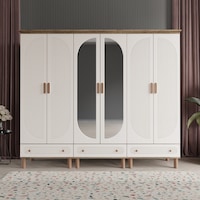 Beenal Furkan 6 Kapaklı Gardırop Dolap 240 CM Atlantik Çam - Aytaşı Beenal Furkan 6 Kapaklı Gardırop Dolap 240 CM Atlantik Çam - Aytaşı