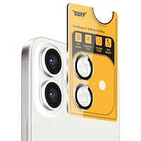 Buff Apple Uyumlu iPhone 16 Plus Metal Kamera Lens Koruyucu Silver Buff Apple Uyumlu iPhone 16 Plus Metal Kamera Lens Koruyucu Silver