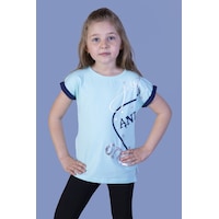 Toontoy Kids Toontoy Kız Çocuk Just And Girl Baskılı Kol Detaylı Tişört Mint Yeşili Toontoy Kids Toontoy Kız Çocuk Just And Girl Baskılı Kol Detaylı Tişört Mint Yeşili