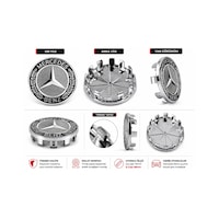 Mercedes Jant Göbeği Göbek Kapağı 4 Adet Jant Orta Kapak Mercedes Jant Göbeği Göbek Kapağı 4 Adet Jant Orta Kapak