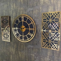 Altın Renk Aynalı Pleksi Modern Tasarım Yuvarlak Duvar Saati Tablo 3 Lü Set Sessiz Mekanizma Saat 40x40cm Tablo 50x25 Cm Gold Siyah Altın Renk Aynalı Pleksi Modern Tasarım Yuvarlak Duvar Saati Tablo 3 Lü Set Sessiz Mekanizma Saat 40x40cm Tablo 50x25 Cm Gold Siyah