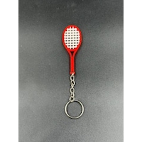 Tenis Raket Anahtarlık Kırmızı Tenis Raket Anahtarlık Kırmızı