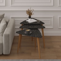 Asra Trend 3'lü Üçgen Zigon Sehpa Takımı SEHPA02 %100 MDF Ahşap Ayaklı Royal Mermer Asra Trend 3'lü Üçgen Zigon Sehpa Takımı SEHPA02 %100 MDF Ahşap Ayaklı Royal Mermer