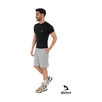 Hnc Sport Erkek Gri Kısa Antrenman Şortu Günlük Cepli Sporcu Şortu Hnc Sport Erkek Gri Kısa Antrenman Şortu Günlük Cepli Sporcu Şortu