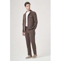 İmza Kahverengi Berberi Yaka Örme Beli Lastikli 6 Drop Slim Fit Astarsız Esnek Takım Elbise 1001260177 İmza Kahverengi Berberi Yaka Örme Beli Lastikli 6 Drop Slim Fit Astarsız Esnek Takım Elbise 1001260177