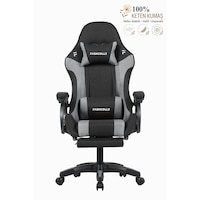 Fashcolle Dynamic Air Kumaş Gri-Siyah Masajlı Oyuncu Koltuğu Fashcolle Dynamic Air Kumaş Gri-Siyah Masajlı Oyuncu Koltuğu