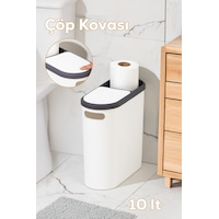 Porsima M-325 Çöp Kutusu Banyo Mutfak Çöp Kovası Kapaklı Banyo Çöp Kovası 10lt Beyaz Porsima M-325 Çöp Kutusu Banyo Mutfak Çöp Kovası Kapaklı Banyo Çöp Kovası 10lt Beyaz