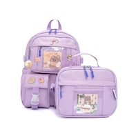 Wia Kawaii Kore Tarzı Ayıcıklı İlkokul Ve Beslenme Çantası Siyah Wia Kawaii Kore Tarzı Ayıcıklı İlkokul Ve Beslenme Çantası Siyah
