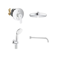 Grohe Bau Ankastre Gagasız Set - 29079000Set2 Gümüş Grohe Bau Ankastre Gagasız Set - 29079000Set2 Gümüş