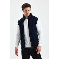 Monox Erkek Tam Fermuarlı Spor Polar Yelek Lacivert Monox Erkek Tam Fermuarlı Spor Polar Yelek Lacivert