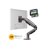Enraco North Bayou Nb F80 17"-32" Amortisörlü 2-9 Kg Monitör Standı Yeni Tasarım 2026 Versiyon Gray Edition Enraco North Bayou Nb F80 17"-32" Amortisörlü 2-9 Kg Monitör Standı Yeni Tasarım 2026 Versiyon Gray Edition