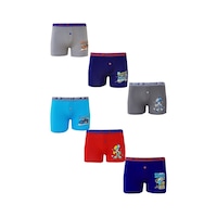 Tutku 6Lı Erkek Çocuk Renkli Baskılı Boxer Külot Tutku 6Lı Erkek Çocuk Renkli Baskılı Boxer Külot