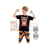 Stay Wild Erkek Çocuk Yazlık T-Shirt Kapri Şort Takım Stay Wild Erkek Çocuk Yazlık T-Shirt Kapri Şort Takım