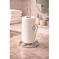 Metal Kağıt Havluluk Düzenleyici Banyo Peçetelik Açık Gümüş Metal Kağıt Havluluk Düzenleyici Banyo Peçetelik Açık Gümüş