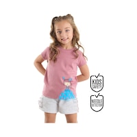 Tüllü Lily Kız Çocuk T-shirt Şort Takım Tüllü Lily Kız Çocuk T-shirt Şort Takım