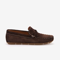 Kemal Tanca Erkek Kauçuk Tabanlı Süet Loafer A9407 Kahverengi