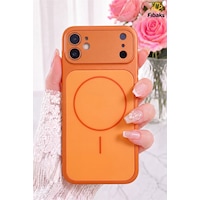 Fibaks iPhone 11 Uyumlu Kılıf 17 Pro Max Çevirici Magsafe Kamera Lens Korumalı Camlı Dönüştürücü