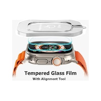 Apple Watch Ultra 49mm Uyumlu Kolay Kurulum Aparatlı Temperli Cam Ekran Koruyucu Apple Watch Ultra 49mm Uyumlu Kolay Kurulum Aparatlı Temperli Cam Ekran Koruyucu